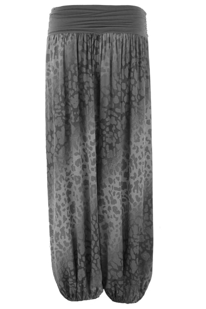 Abstract Leopard Print Harem Trouser