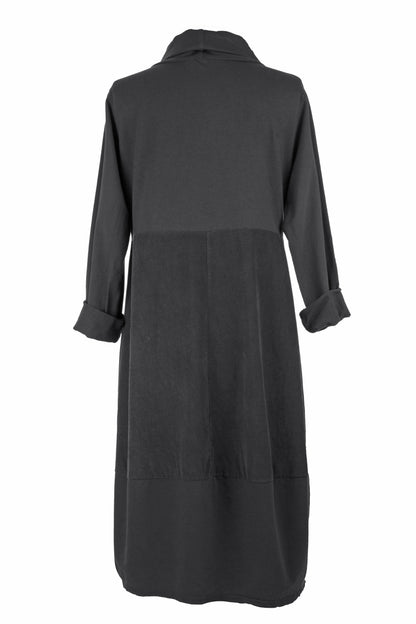 Cowl Corduroy Panel Midi