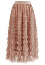 Load image into Gallery viewer, Rara Pleated Tulle Midi Skirt
