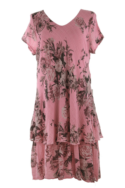 Floral Print Bias Cut Dress