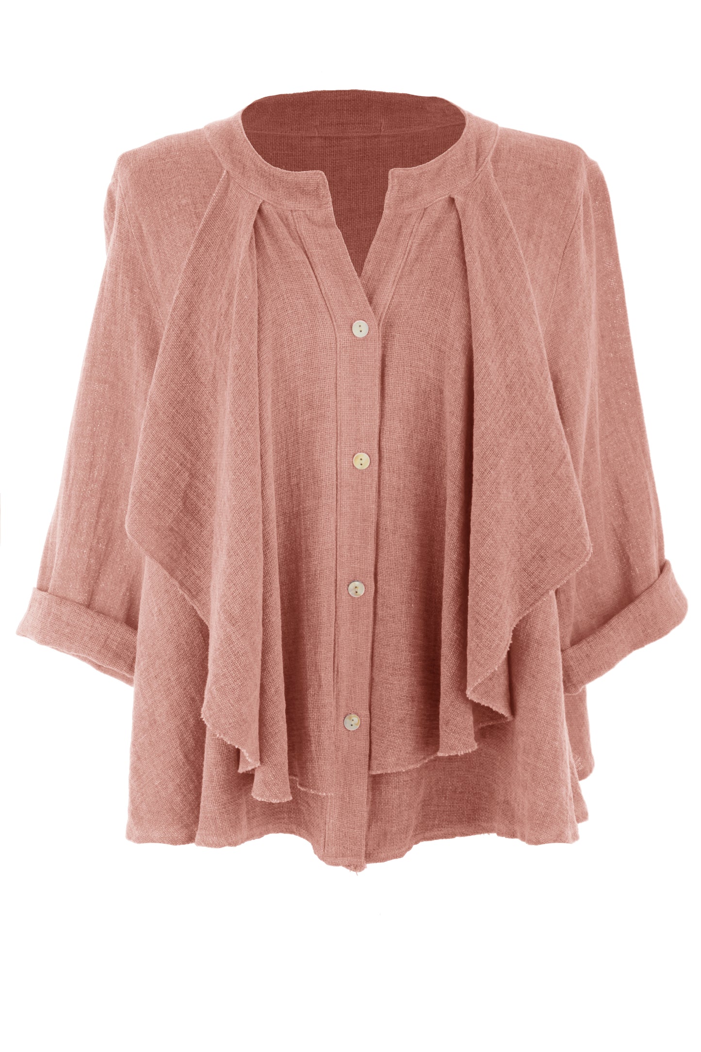 Drape Detail Teabag Shirt