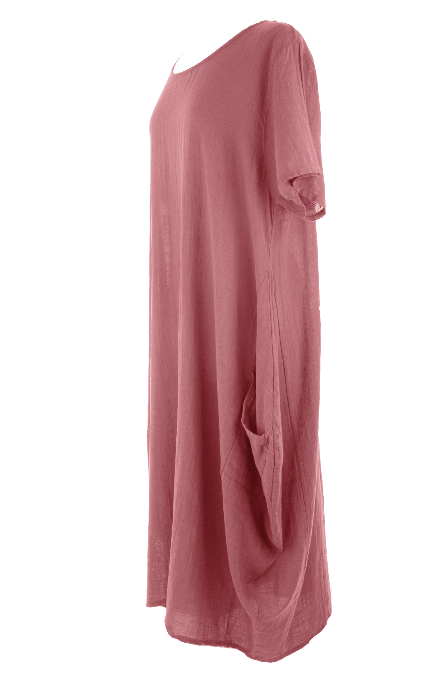 2 Pocket Cotton Tulip Midi Dress