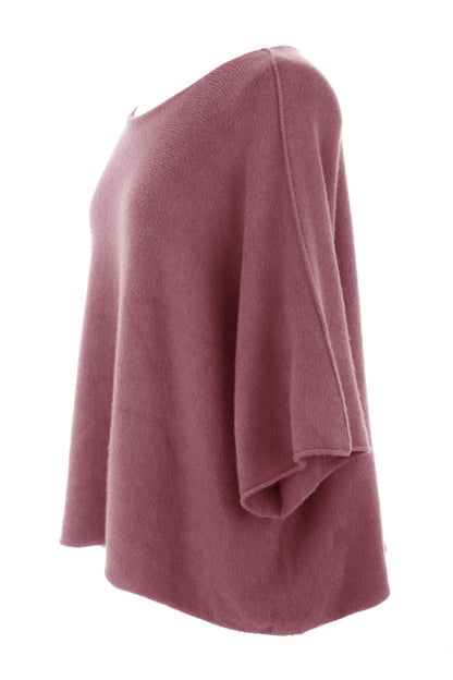 Batwing Short Sleeve Soft Knit Jumper