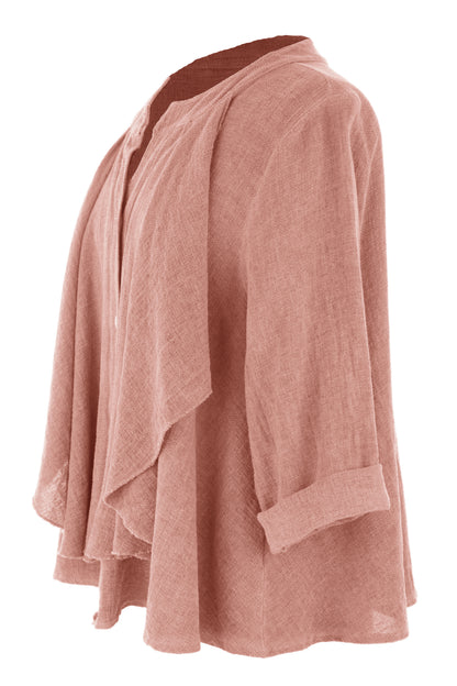 Drape Detail Teabag Shirt
