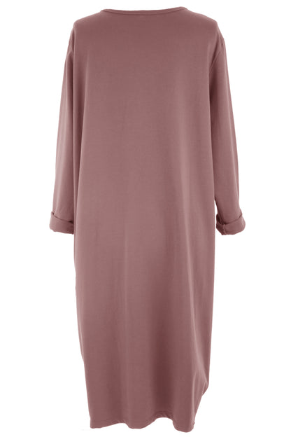 Pleat Rushed Detail Midi Dress