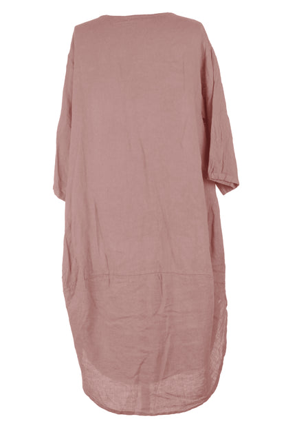 2 Pocket Cocoon Linen Midi