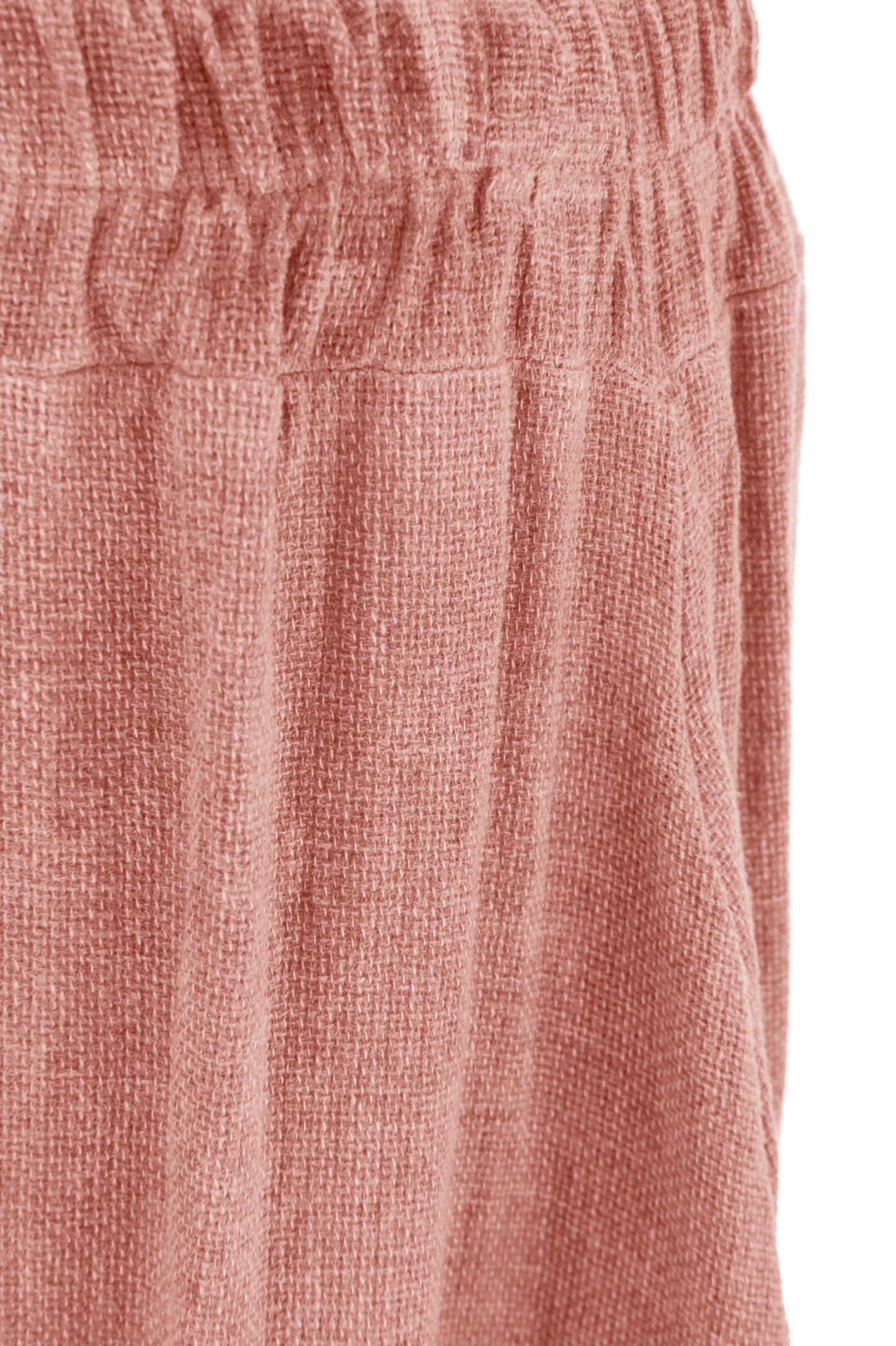 Side Slit Wide Leg Teabag Linen Trouser