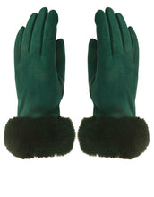 Load image into Gallery viewer, Faux Fur Cuff Suede Gloves
