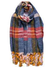 Load image into Gallery viewer, Lurex Woven Tartan Scarf
