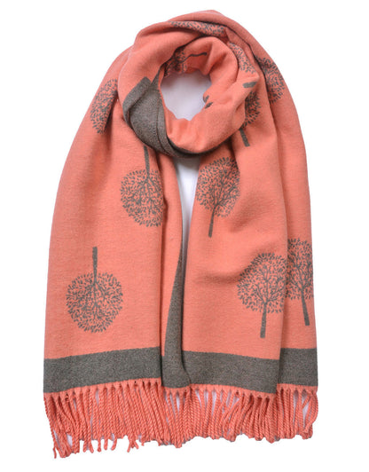 Tree Of Life Tassel Cashmere Scarf