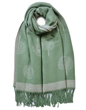 Load image into Gallery viewer, Tree Of Life Tassel Cashmere Scarf
