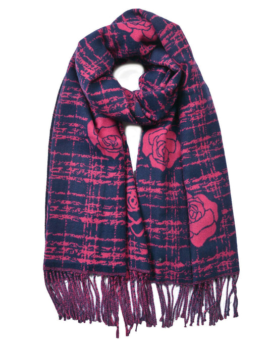 Rose Pattern Cashmere Scarf
