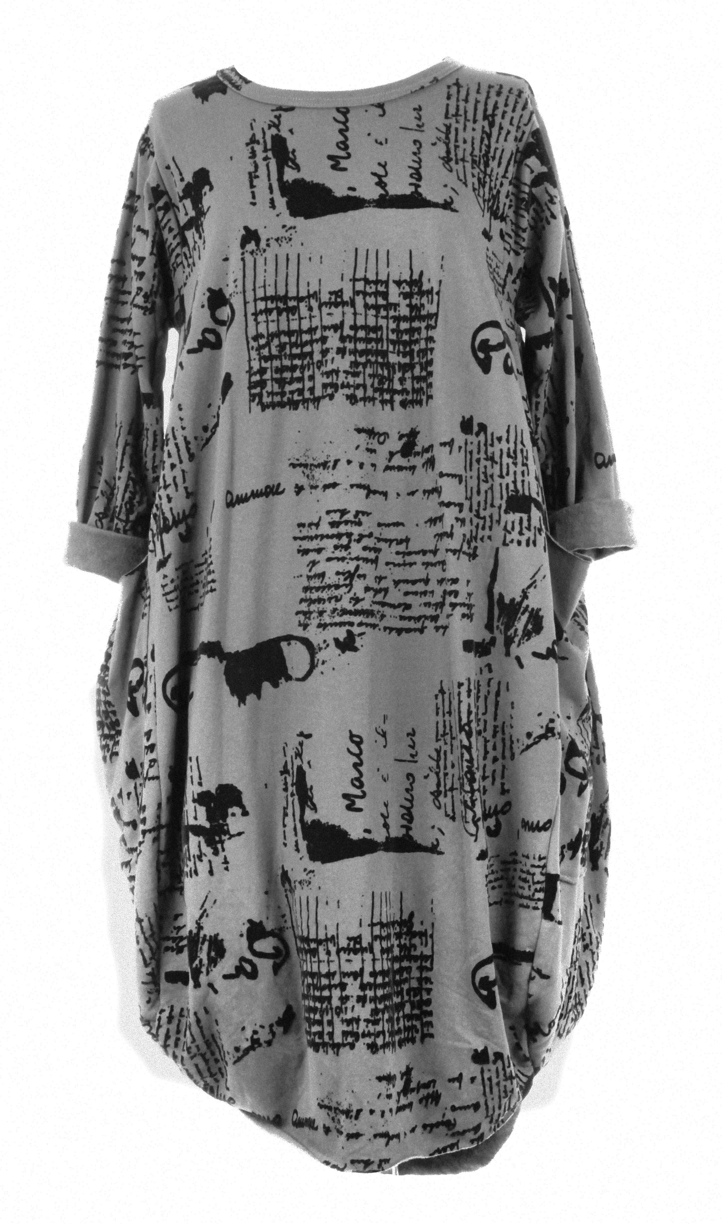 Flocking Script Midi Dress