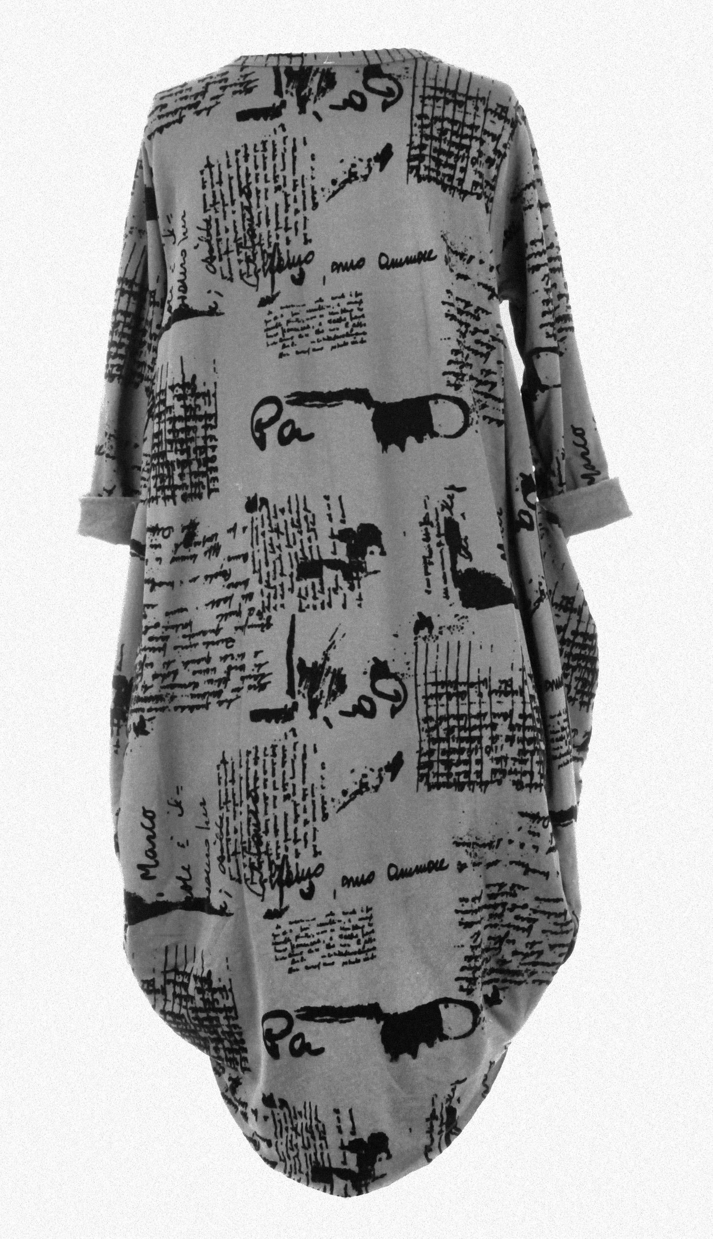 Flocking Script Midi Dress