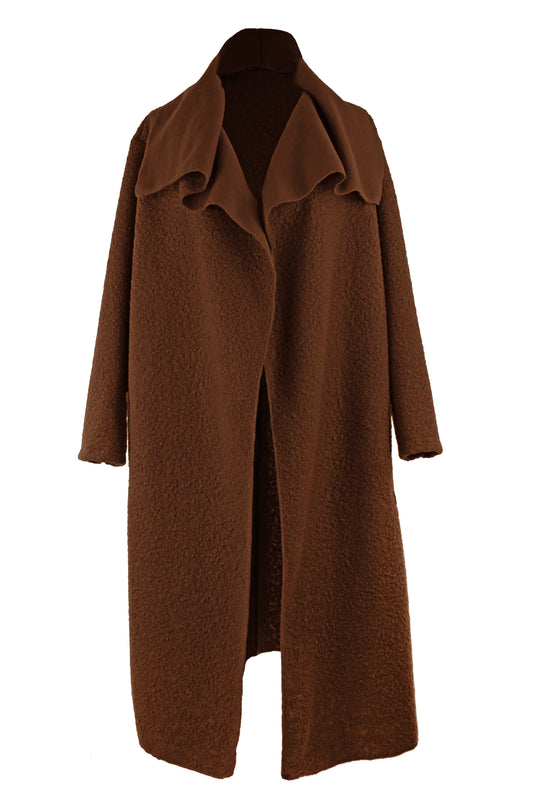 Plain Boucle Coat