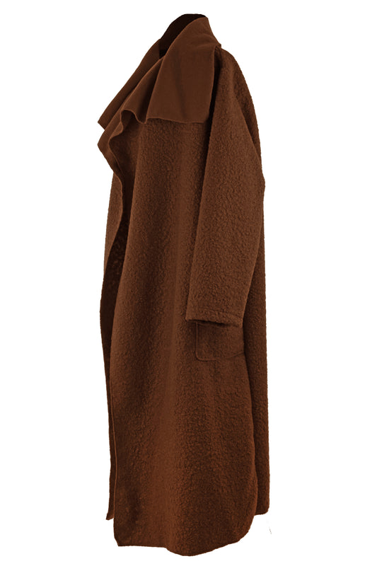 Plain Boucle Coat