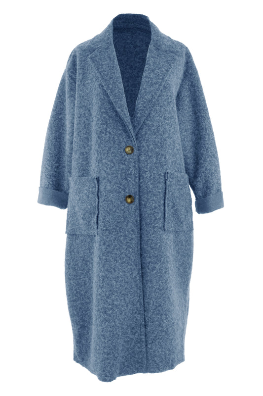 Collar 2 Button Textured Coat