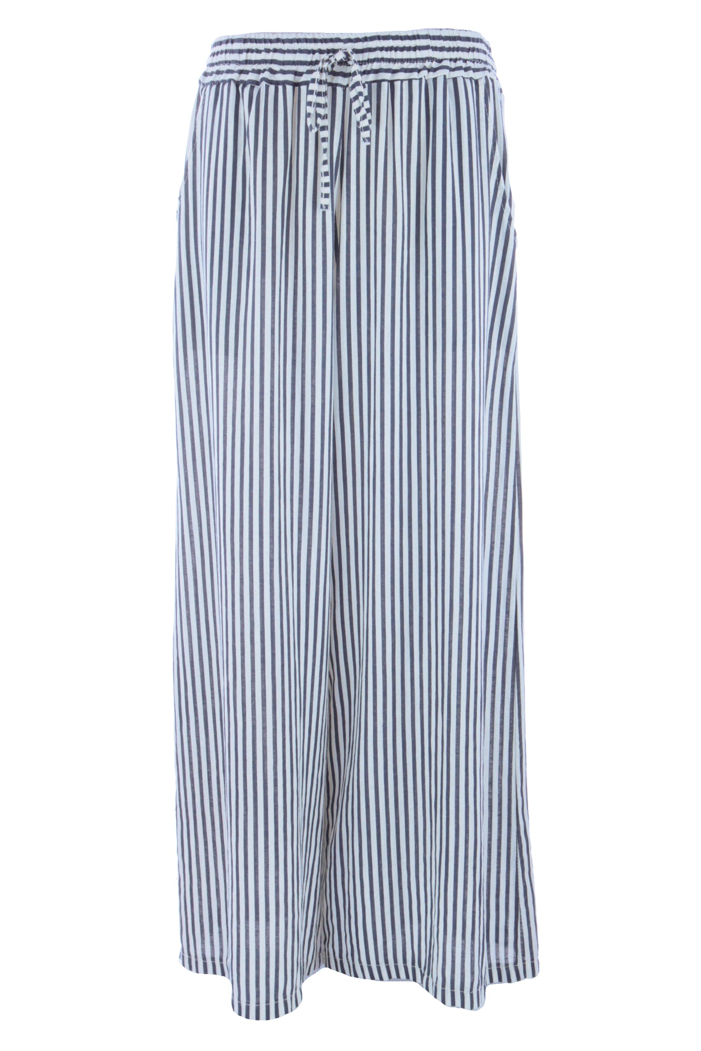 Stripe Wide Leg Linen Trouser