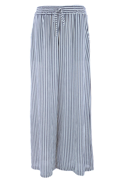 Stripe Wide Leg Linen Trouser