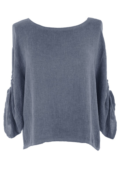 Ruched Sleeve Teabag Top
