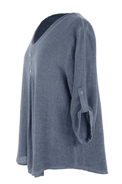 3 Button Detail Teabag Top