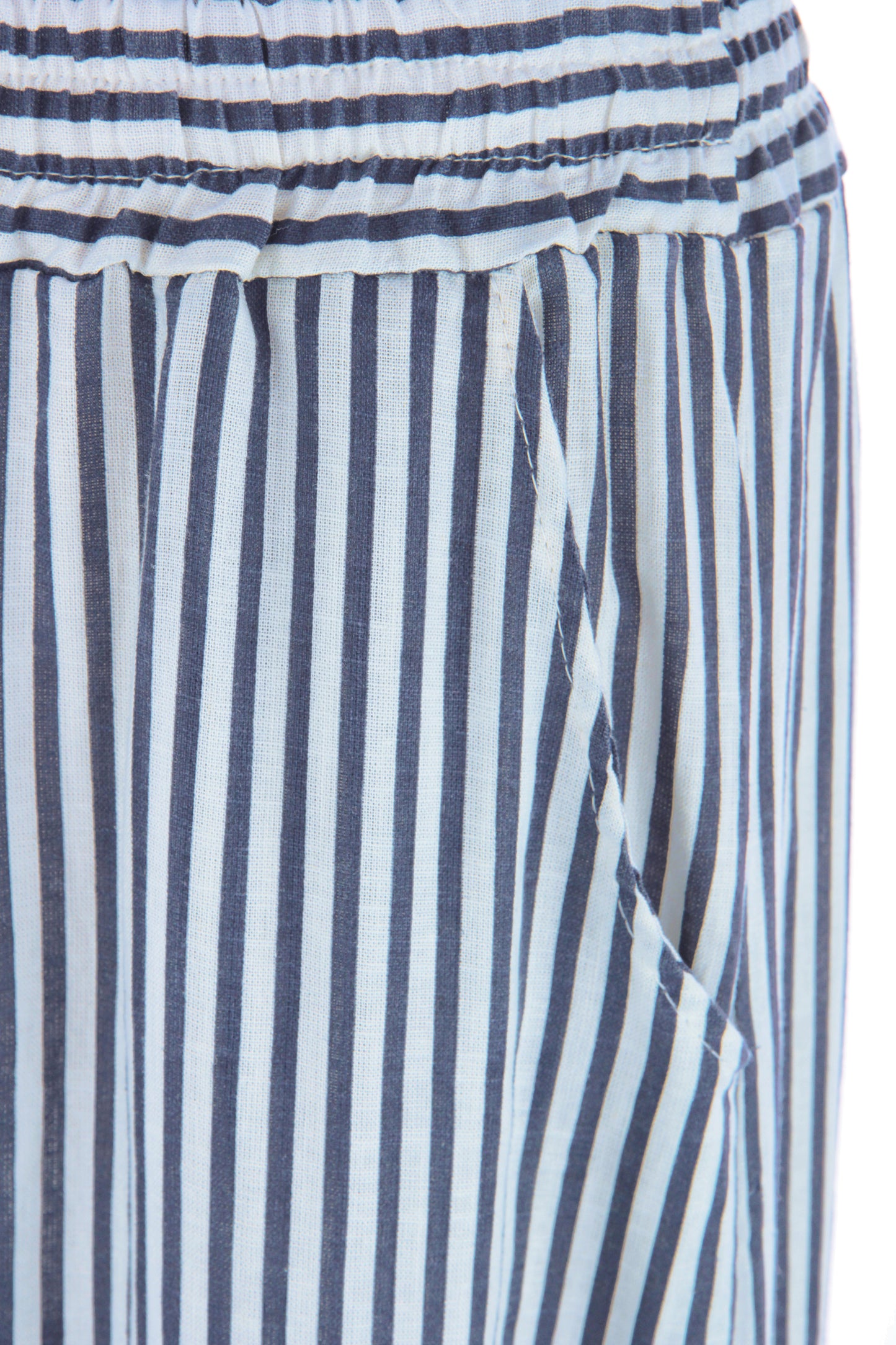 Stripe Wide Leg Linen Trouser
