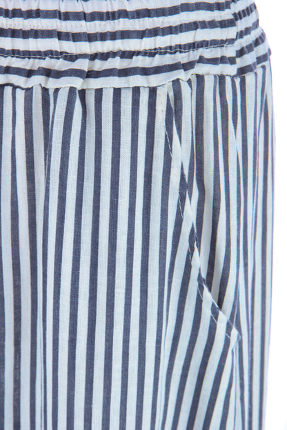 Stripe Wide Leg Linen Trouser