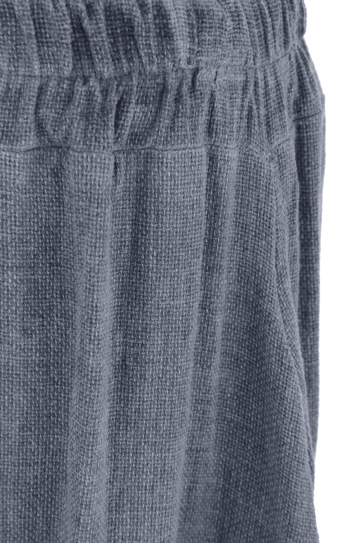 Side Slit Wide Leg Teabag Linen Trouser