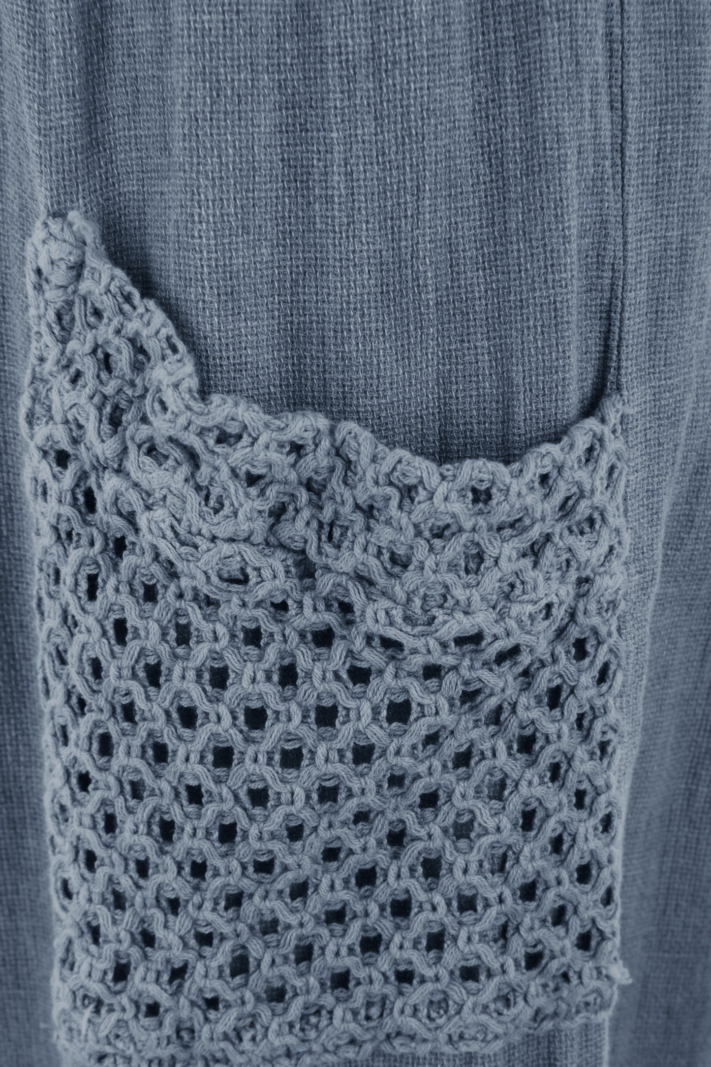 2 Crochet Pocket Barrel Leg Teabag Trouser