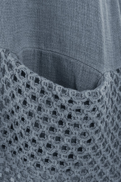 2 Pocket Crochet Detail Teabag Top