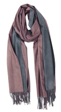Load image into Gallery viewer, Two Tone Reversible Cashmere Scarf
