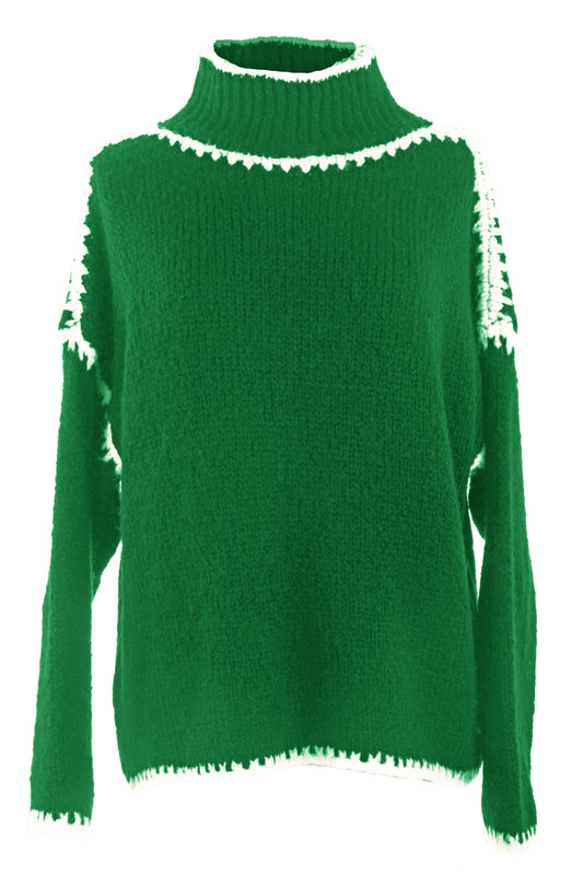 Stitch Detail Wool Jumper