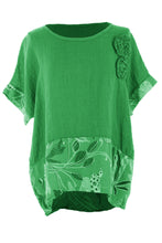 Load image into Gallery viewer, Floral Panel Linen Top
