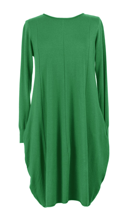 2 Pocket Panel Detail Knit Dress