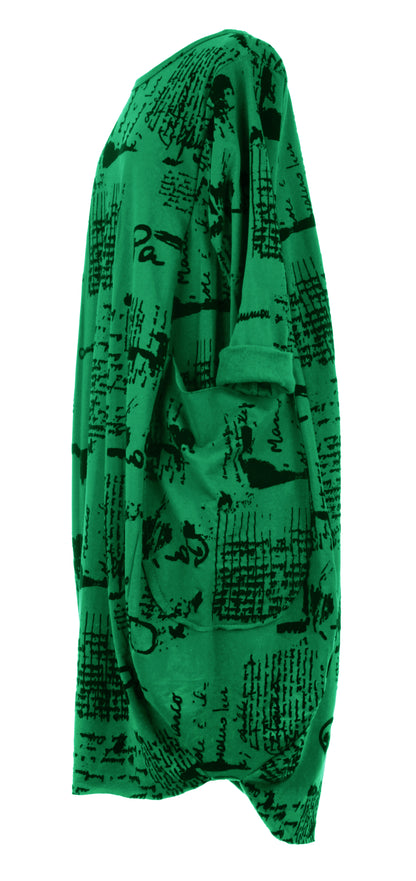 Flocking Script Midi Dress