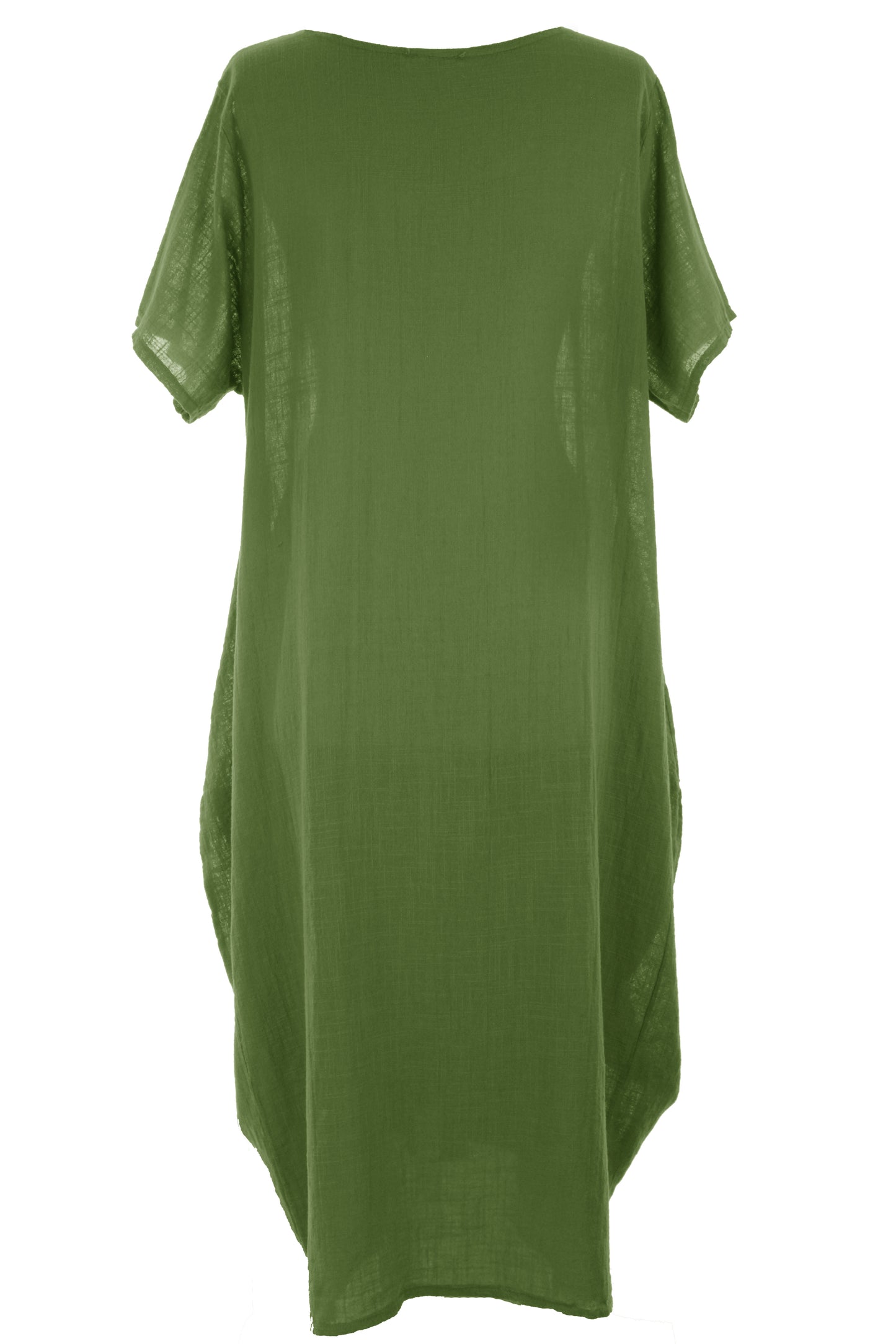 2 Pocket Cotton Tulip Midi Dress