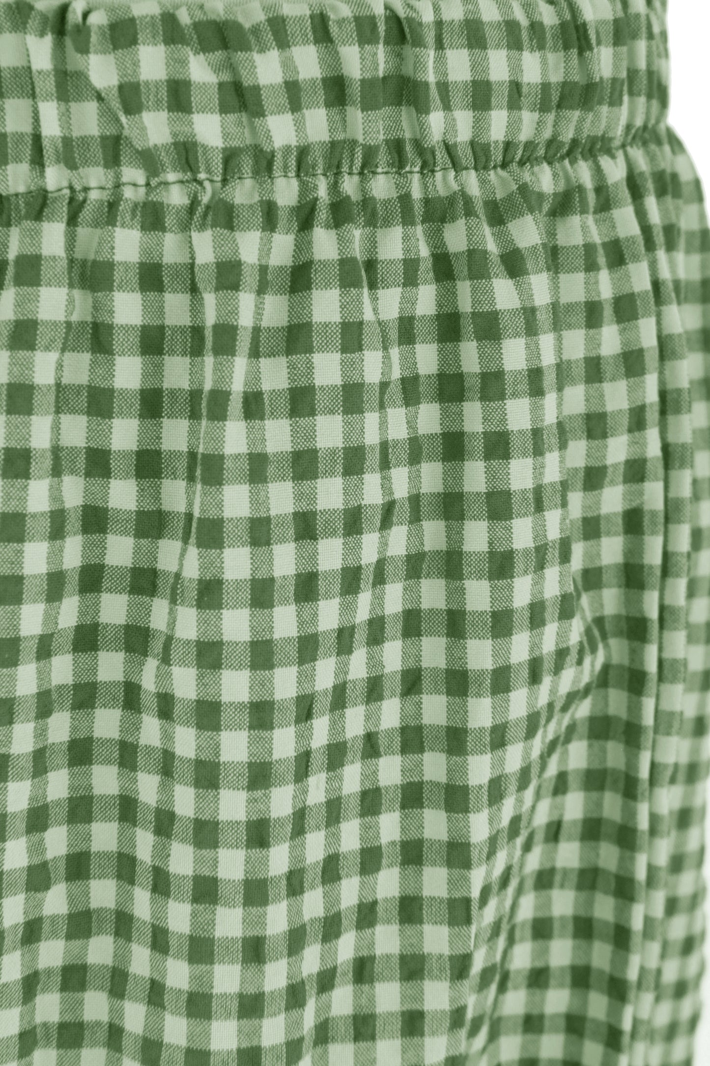 Barrel Leg Gingham Trouser
