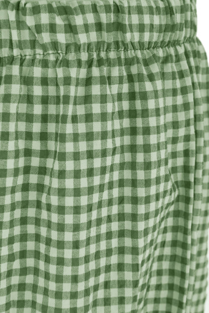 Barrel Leg Gingham Trouser