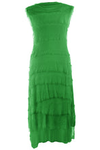 Load image into Gallery viewer, Sleeveless Frayed Detail Silk Midi
