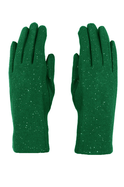 Glitter Detail Cashmere Fleece Gloves