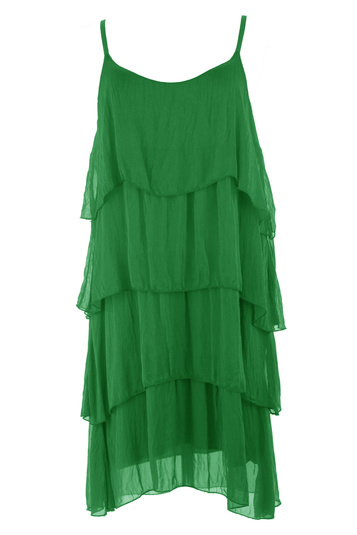 Ruffle Silk Dress