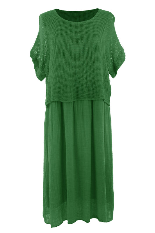 Mesh Shrug Cotton Midi
