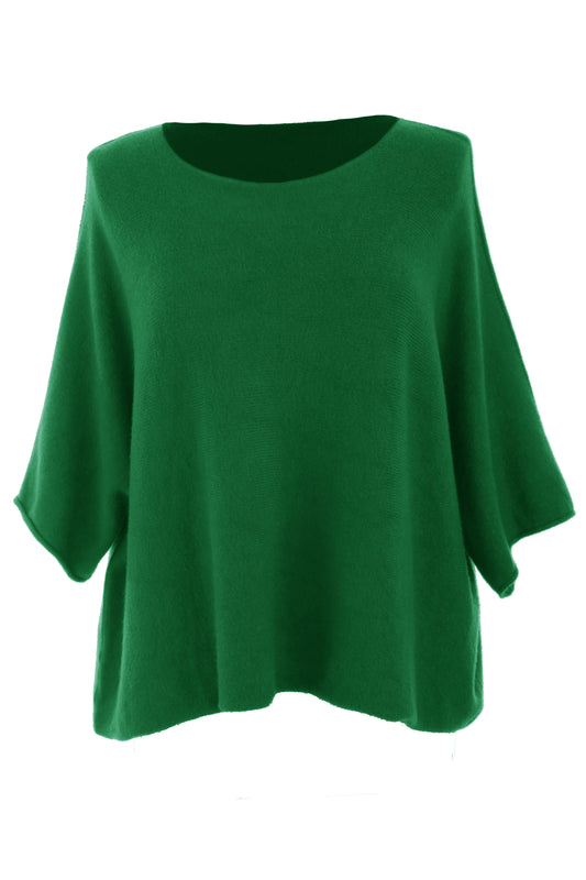 Batwing Short Sleeve Soft Knit Jumper