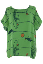 Load image into Gallery viewer, Fish Print Cotton Top

