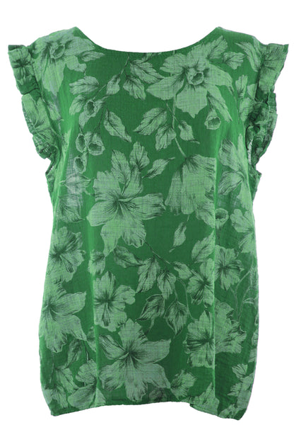 Floral Sleeveless Cotton Top