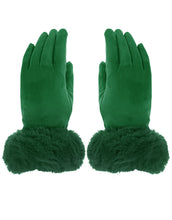 Load image into Gallery viewer, Faux Fur Cuff Suede Gloves
