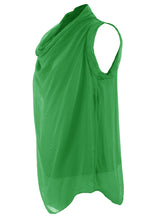 Load image into Gallery viewer, Sleeveless Cowl Neck Silk Top
