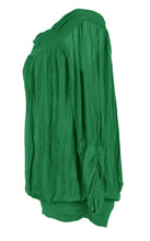 Load image into Gallery viewer, Ruched Neck Silk Blouse
