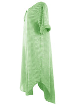 Load image into Gallery viewer, Button Detail Stripe Midi
