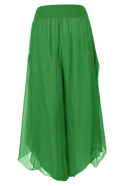 Flap Overlay Silk Trouser
